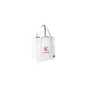 Variante blanc - Sac shopping personnalisable en polyester recyclé avec logo - Shop XL GRS RPET