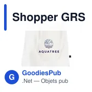 Sac shopping personnalisable en polyester recyclé - Shopper GRS RPETavec logo - Miniature 1