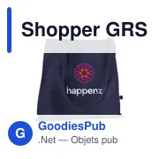 Sac shopping personnalisable en polyester recyclé - Shopper GRS RPETavec logo - Miniature 4