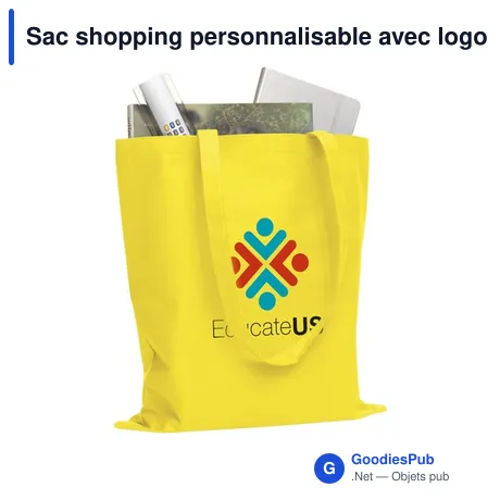 Sac shopping personnalisable avec logo - Shopper sac shopping