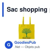 Sac shopping personnalisable avec logo - Shopper sac shopping - Miniature 2