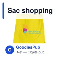 Sac shopping personnalisable avec logo - Shopper sac shopping - Miniature 3