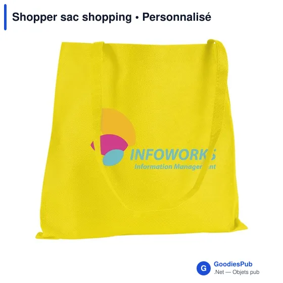 Sac shopping personnalisable avec logo - Shopper sac shopping - Image 3