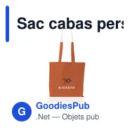 Sac cabas personnalisable en coton recyclé avec logo - Shoppy Colour Bag - Miniature 1