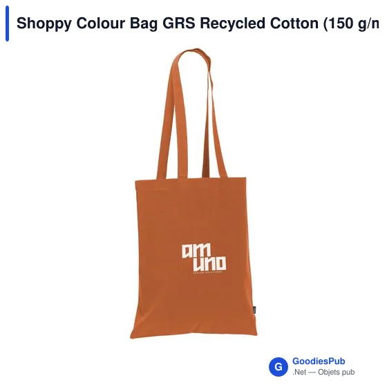 Sac cabas personnalisable en coton recyclé avec logo - Shoppy Colour Bag - Image 2