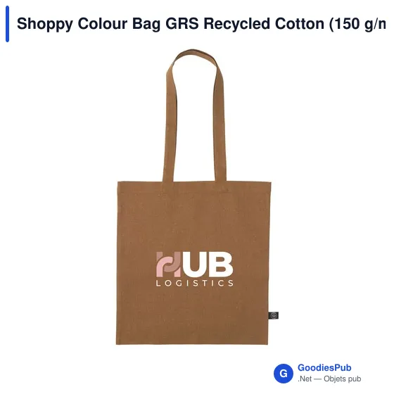 Sac cabas personnalisable en coton recyclé avec logo - Shoppy Colour Bag - Image 11