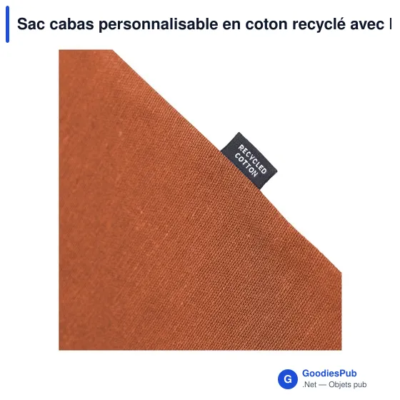 Sac cabas personnalisable en coton recyclé avec logo - Shoppy Colour Bag - Image 3