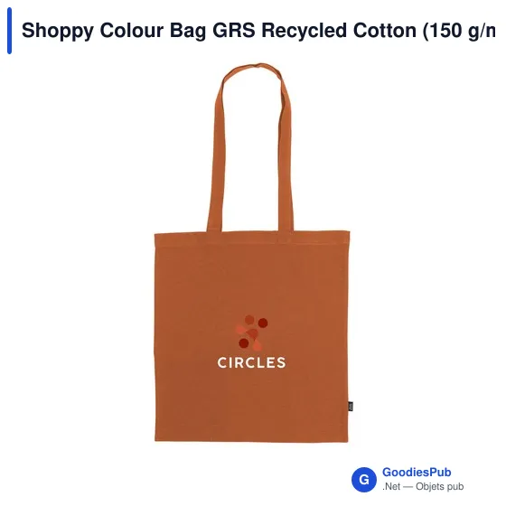 Sac cabas personnalisable en coton recyclé avec logo - Shoppy Colour Bag - Image 4