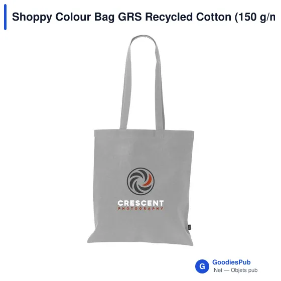 Sac cabas personnalisable en coton recyclé avec logo - Shoppy Colour Bag - Image 5