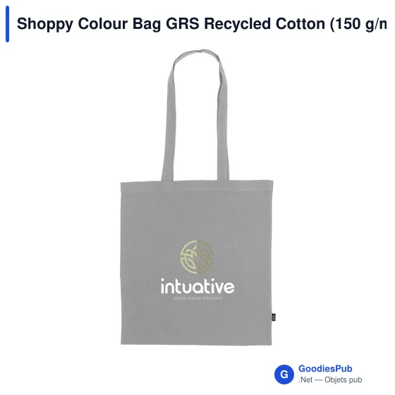 Sac cabas personnalisable en coton recyclé avec logo - Shoppy Colour Bag - Image 8