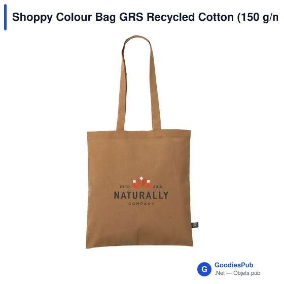 Sac cabas personnalisable en coton recyclé avec logo - Shoppy Colour Bag - Image 9