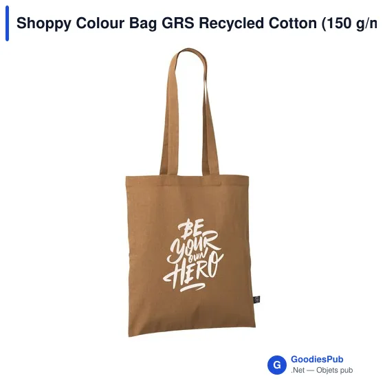 Sac cabas personnalisable en coton recyclé avec logo - Shoppy Colour Bag - Image 10