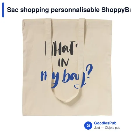 Sac shopping personnalisable ShoppyBag avec logo - 100 g/m²