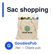 Sac shopping personnalisable ShoppyBag avec logo - 100 g/m² - Miniature 2