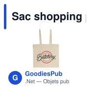 Sac shopping personnalisable ShoppyBag avec logo - 100 g/m² - Miniature 3