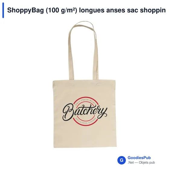 Sac shopping personnalisable ShoppyBag avec logo - 100 g/m² - Image 3