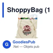 Sac shopping personnalisable ShoppyBag avec logo - Miniature 3