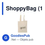 Sac shopping personnalisable ShoppyBag avec logo - 100% coton - Miniature 2
