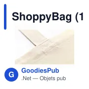 Sac shopping personnalisable ShoppyBag avec logo - 100% coton - Miniature 3