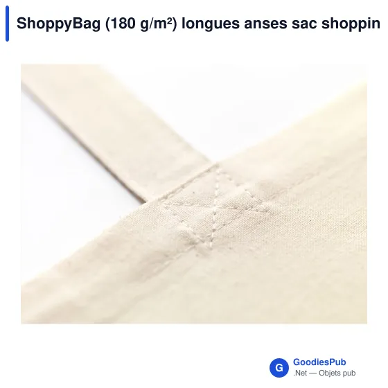 Sac shopping personnalisable ShoppyBag avec logo - 100% coton - Image 3
