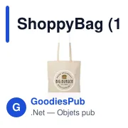 Sac shopping personnalisable ShoppyBag avec logo - 100% coton - Miniature 4