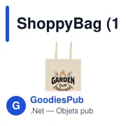 Sac shopping personnalisable ShoppyBag avec logo - 100% coton - Miniature 5