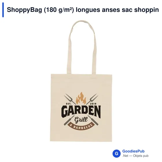 Sac shopping personnalisable ShoppyBag avec logo - 100% coton - Image 5