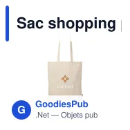 Sac shopping personnalisable ShoppyBag GRS en coton recycléavec logo - Miniature 4