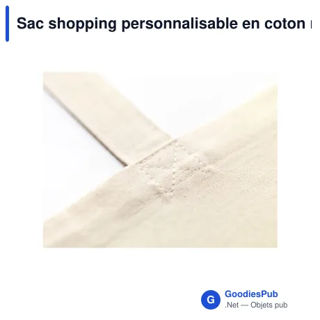 Sac shopping personnalisable en coton recyclé avec logo - ShoppyBag GRS