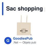 Sac shopping personnalisable en coton recyclé avec logo - ShoppyBag GRS - Miniature 2