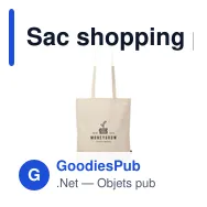 Sac shopping personnalisable en coton recyclé avec logo - ShoppyBag GRS - Miniature 3