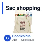 Sac shopping personnalisable en coton recyclé avec logo - ShoppyBag GRS - Miniature 4