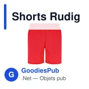 Short de sport personnalisable Rudig avec logo - Miniature 1