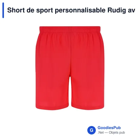 Short de sport personnalisable Rudig avec logo