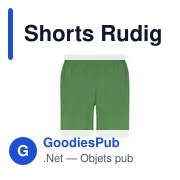 Short de sport personnalisable Rudig avec logo - Miniature 2