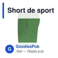 Short de sport personnalisable Rudig avec logo - Miniature 12