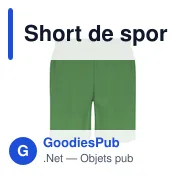 Short de sport personnalisable Rudig avec logo - Miniature 3