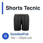 Short de sport personnalisable Tecnic Gerox avec logo - Miniature 1