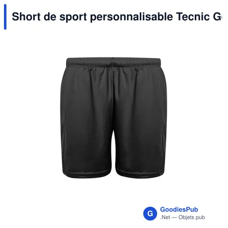 Short de sport personnalisable Tecnic Gerox avec logo