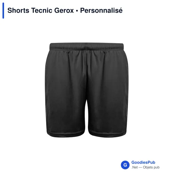 Short de sport personnalisable Tecnic Gerox avec logo - Image 1