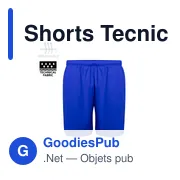 Short de sport personnalisable Tecnic Gerox avec logo - Miniature 2