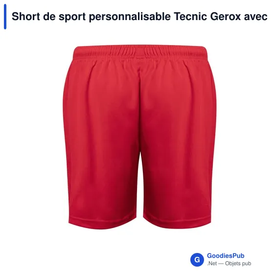 Short de sport personnalisable Tecnic Gerox avec logo - Image 12