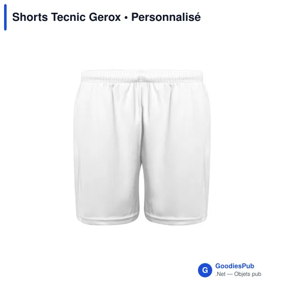 Short de sport personnalisable Tecnic Gerox avec logo - Image 8