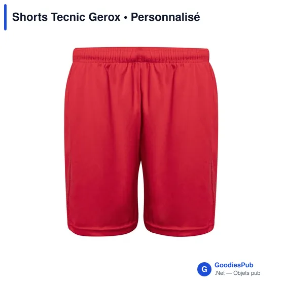 Short de sport personnalisable Tecnic Gerox avec logo - Image 10