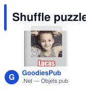 Puzzle mobile personnalisable avec logo - Shuffle puzzle mobile - Miniature 1