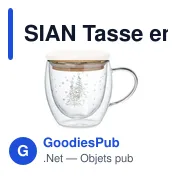 SIAN Tasse en verre à double paroi - Miniature 1