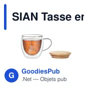 SIAN Tasse en verre à double paroi - Miniature 3