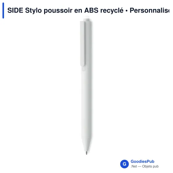 SIDE Stylo poussoir en ABS recyclé - Image 1