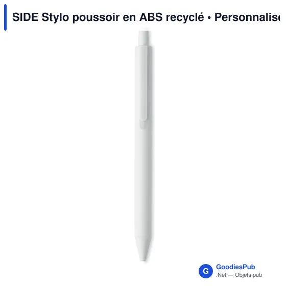 SIDE Stylo poussoir en ABS recyclé - Image 3