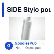 SIDE Stylo poussoir en ABS recyclé - Miniature 4